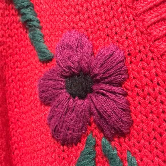 62 East M Heavy Knit Sweater Embroidered Vintage - Picture 4 of 13